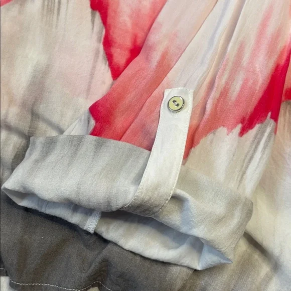 Tribal Pink and Gray Ombre Blouse.  Size XL - Picture 4 of 6